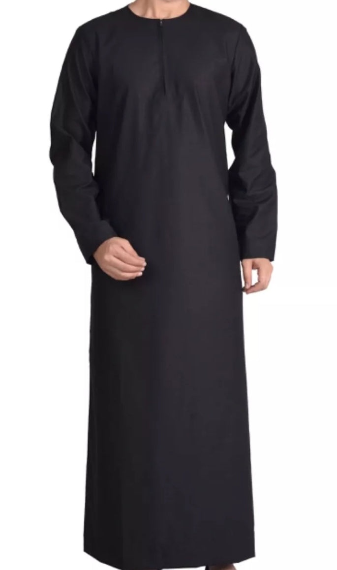 Mens Black Cotton thobe
