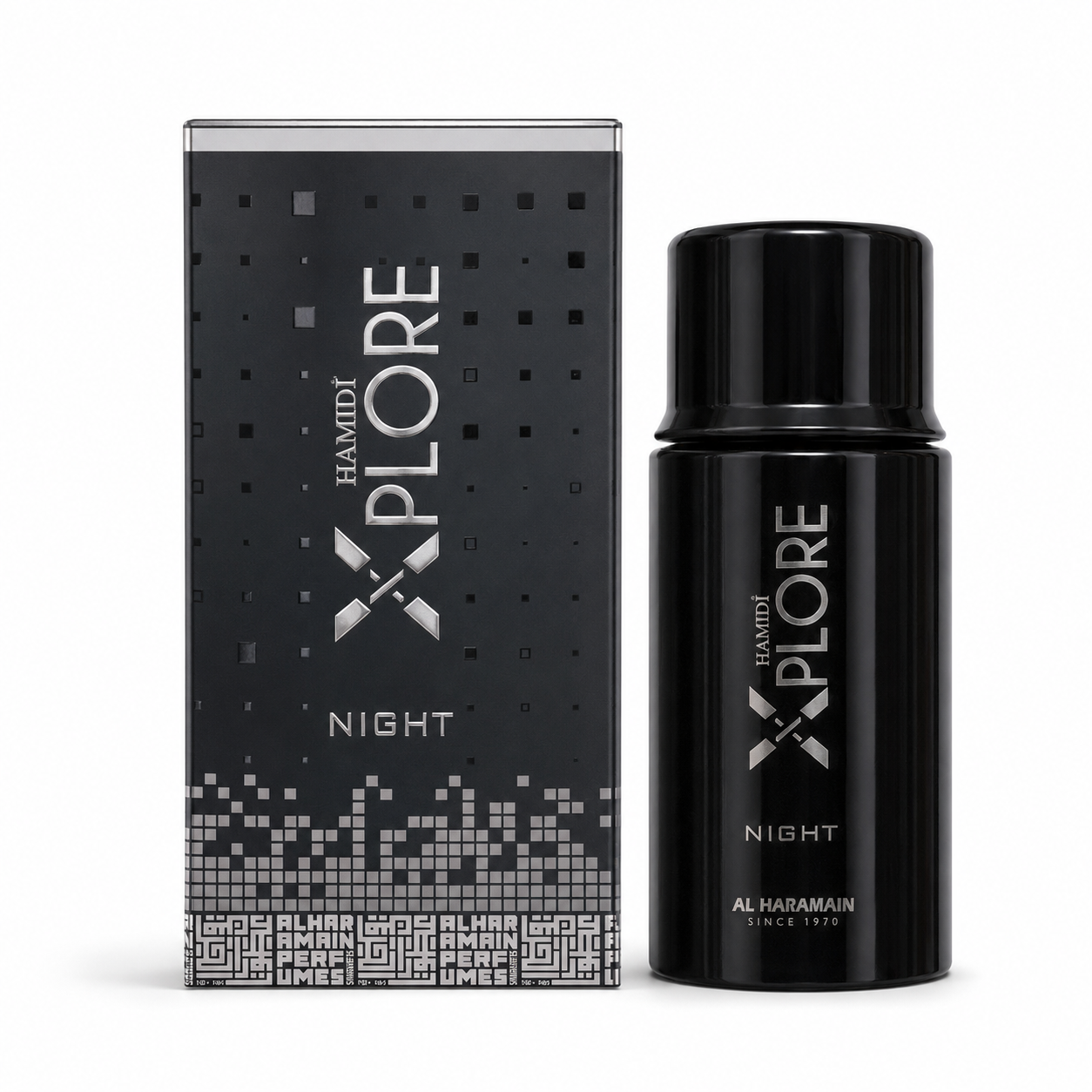 Al Haramain Xplore Night Fragrance Spray with box