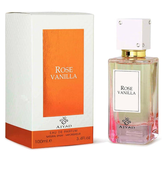 | Rose Vanilla EDP (100ml) | Perfume with vanilla Notes for Women, Sweet Floral Perfume, Arabian Rose Fragrance | Flowers, Jasmin, Vanilla Notes - By Ajyad