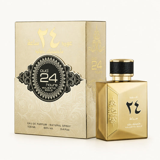 Oud 24 Hours Majestic Gold 100ml EDP – regenerated clear product image