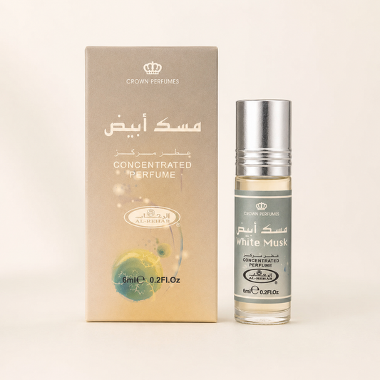 Al Rehab White Musk 6ml perfume oil roll-on with box