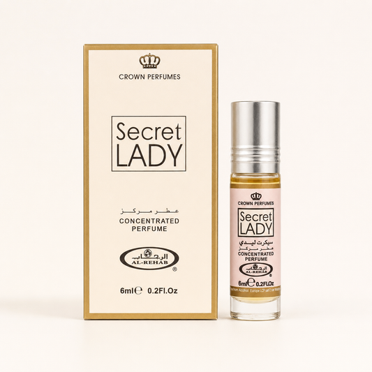 Al Rehab Secret Lady 6ml perfume oil roll-on with box