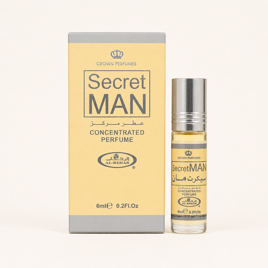 Al Rehab Secret Man 6ml perfume oil roll-on with box
