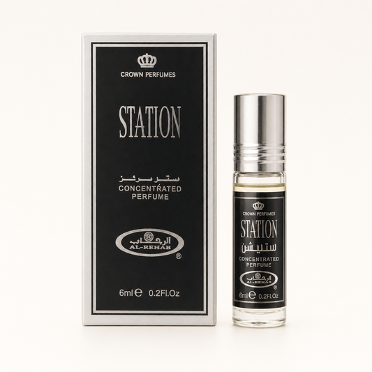 Al Rehab Station 6ml perfume oil roll-on with box