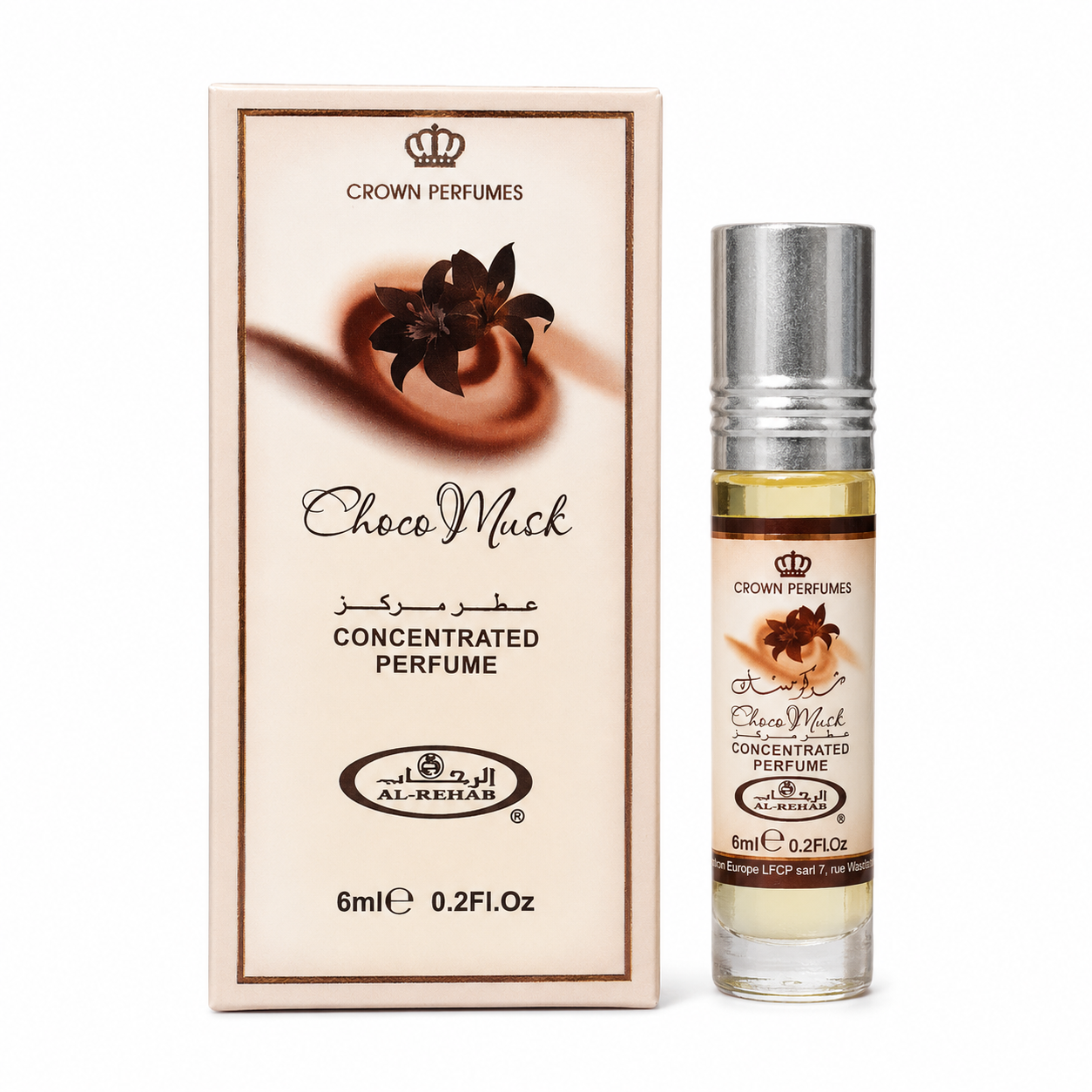 Al-Rehab Choco Musk Concentrated Perfume Oil 6ml with box