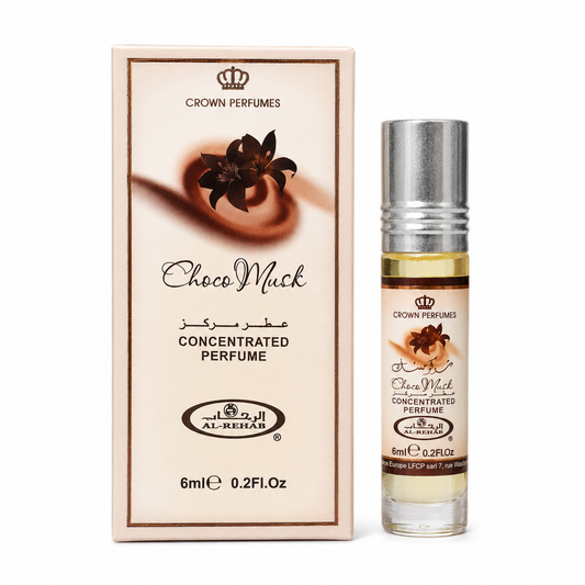 Al-Rehab Choco Musk Concentrated Perfume Oil 6ml with box