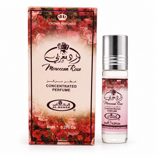 Al-Rehab Moroccan Rose Concentrated Perfume Oil 6ml with box