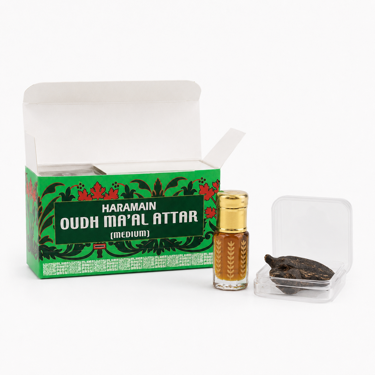 Haramain Oudh Ma'al Attar (Medium) contents