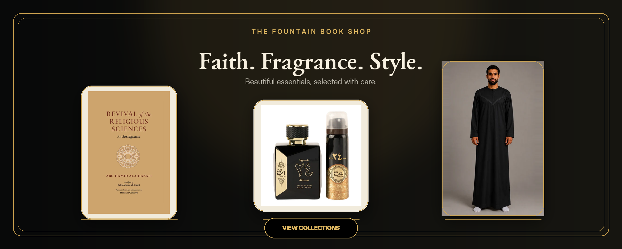 Black and gold Quran and Islamic products from The Fountain Book Shop
