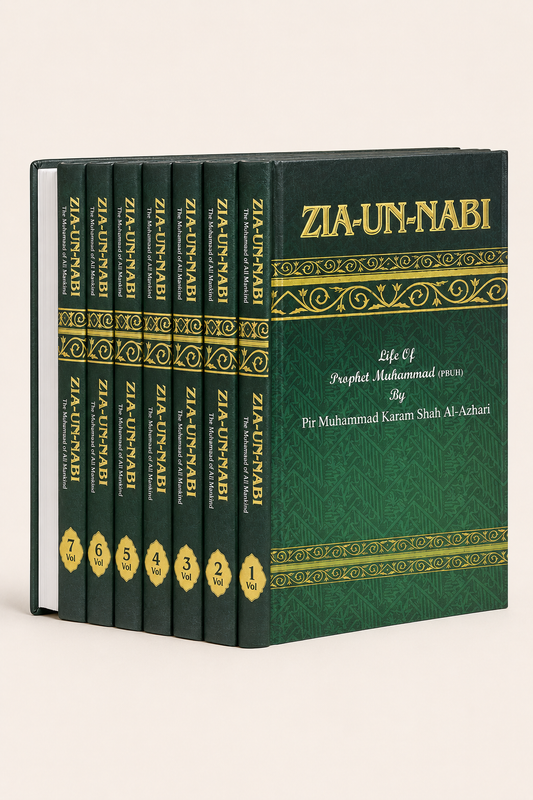 Zia-un-Nabi — Life of Prophet Muhammad ﷺ — 7 Volume English Set – AI standardized right-bound product display